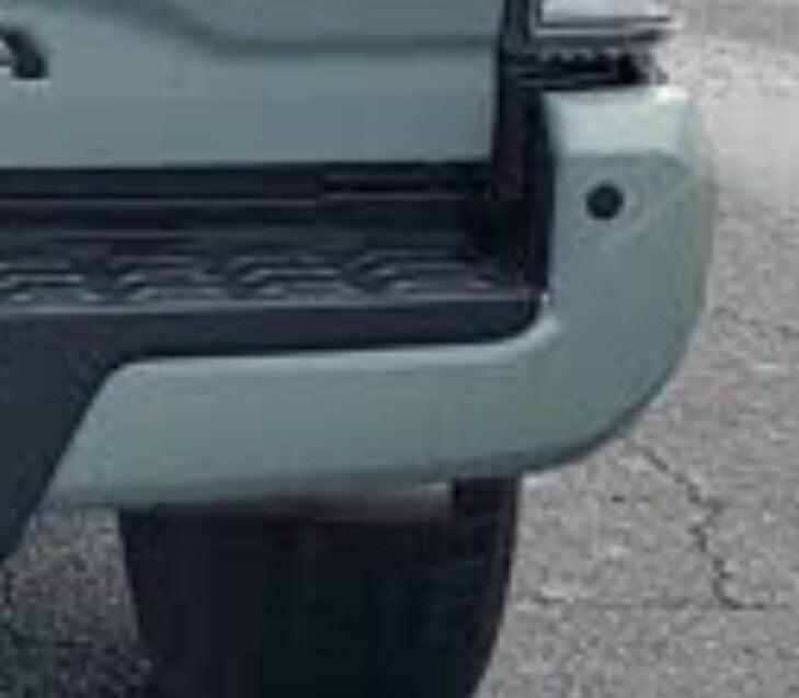Tacoma Passenger Rear Bumper End Cap Lunar Rock (6X3) with sensor hole