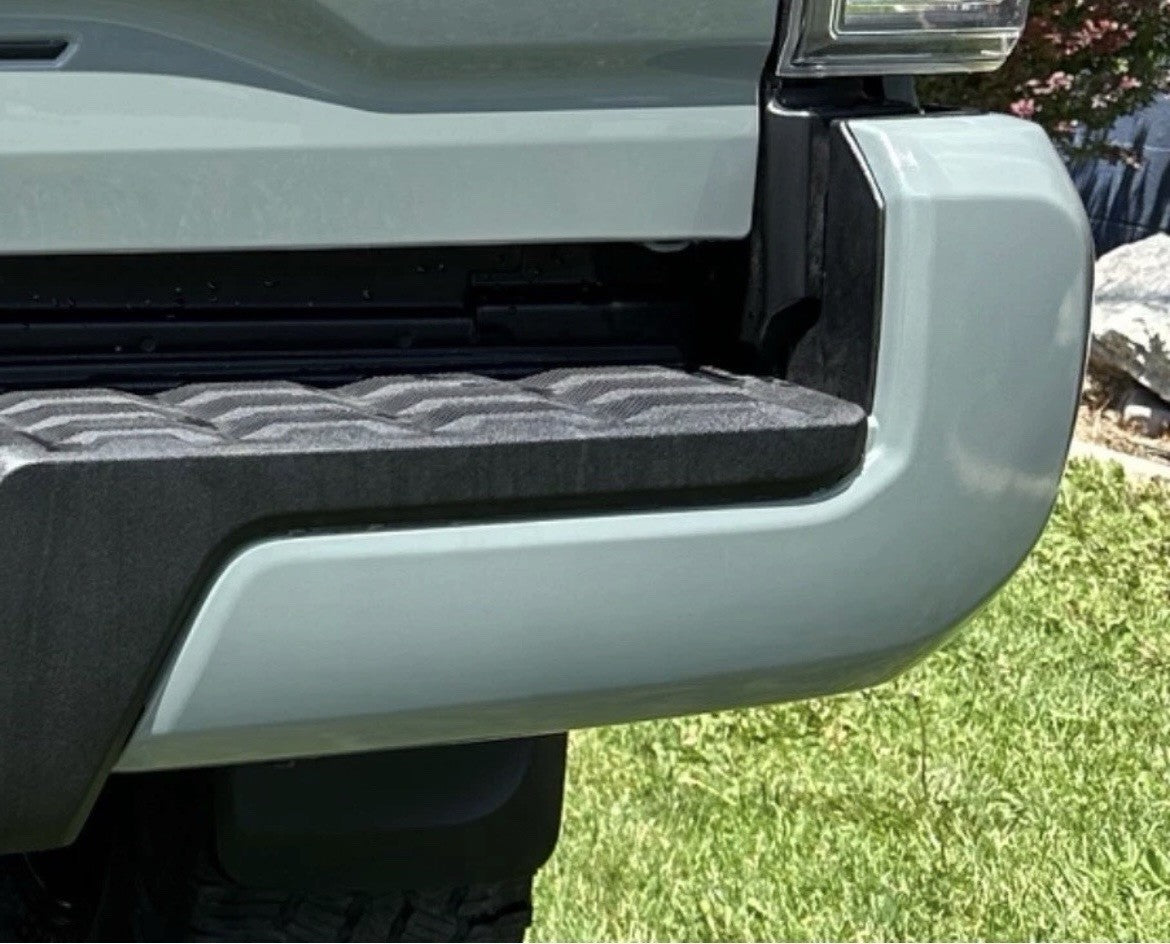 Tacoma Passenger Rear Bumper End Cap Lunar Rock (6X3) without sensor hole